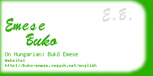 emese buko business card