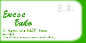 emese buko business card